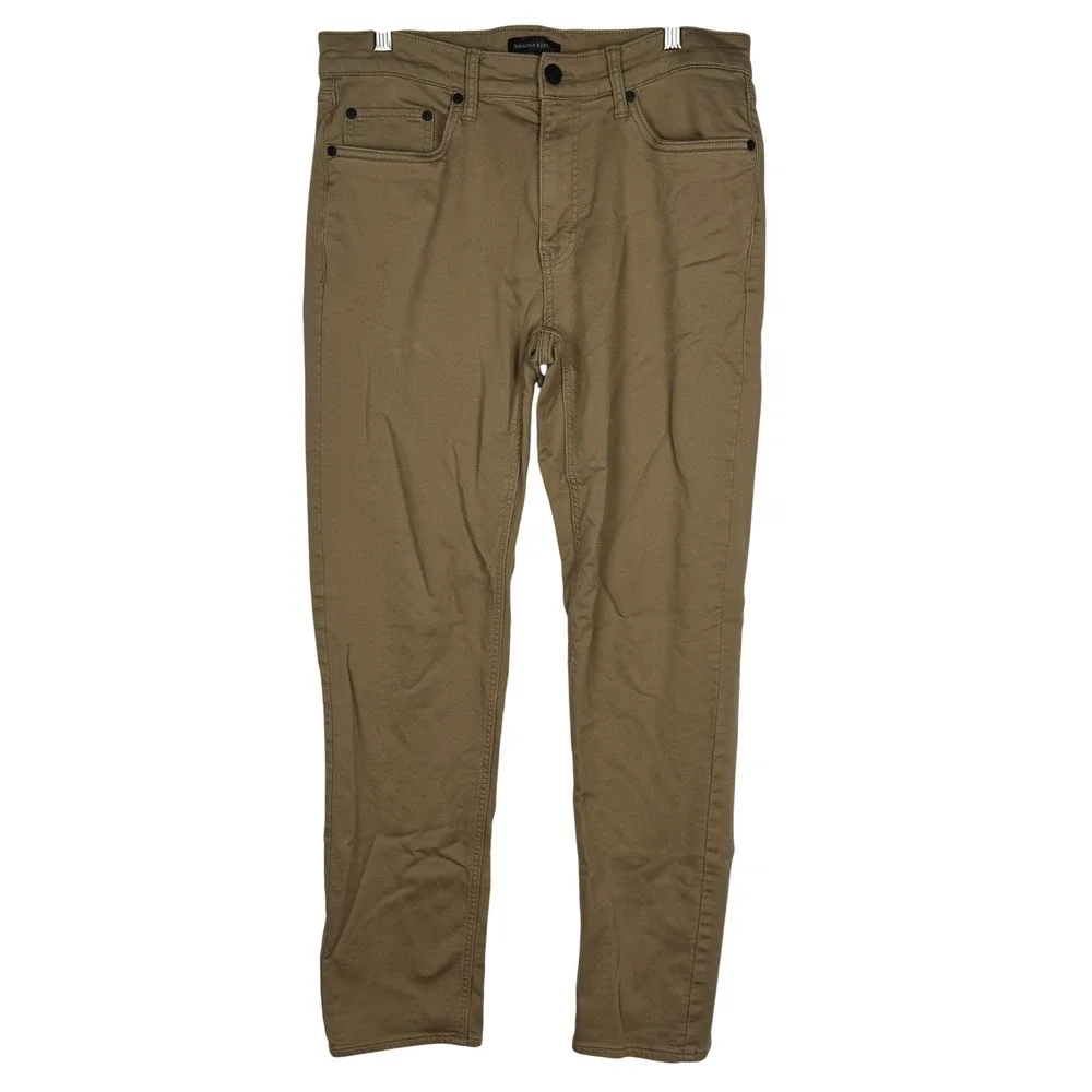 Banana‎ Republic Mens 32x32 Khaki Brown 5-Pocket Chino Traveler Pants 1620338